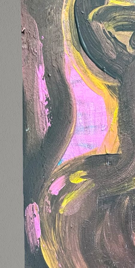 Heart Opening by ArtiR — original acrylic painting, view 2 — close-up detail