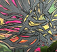 Nature’s Heart — original acrylic painting by Malibu artist ArtiR — close-up detail
