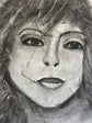 Projecting Reality — close-up detail of the original charcoal drawing by Malibu artist ArtiR