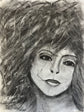 Projecting Reality — original charcoal drawing by Malibu artist ArtiR