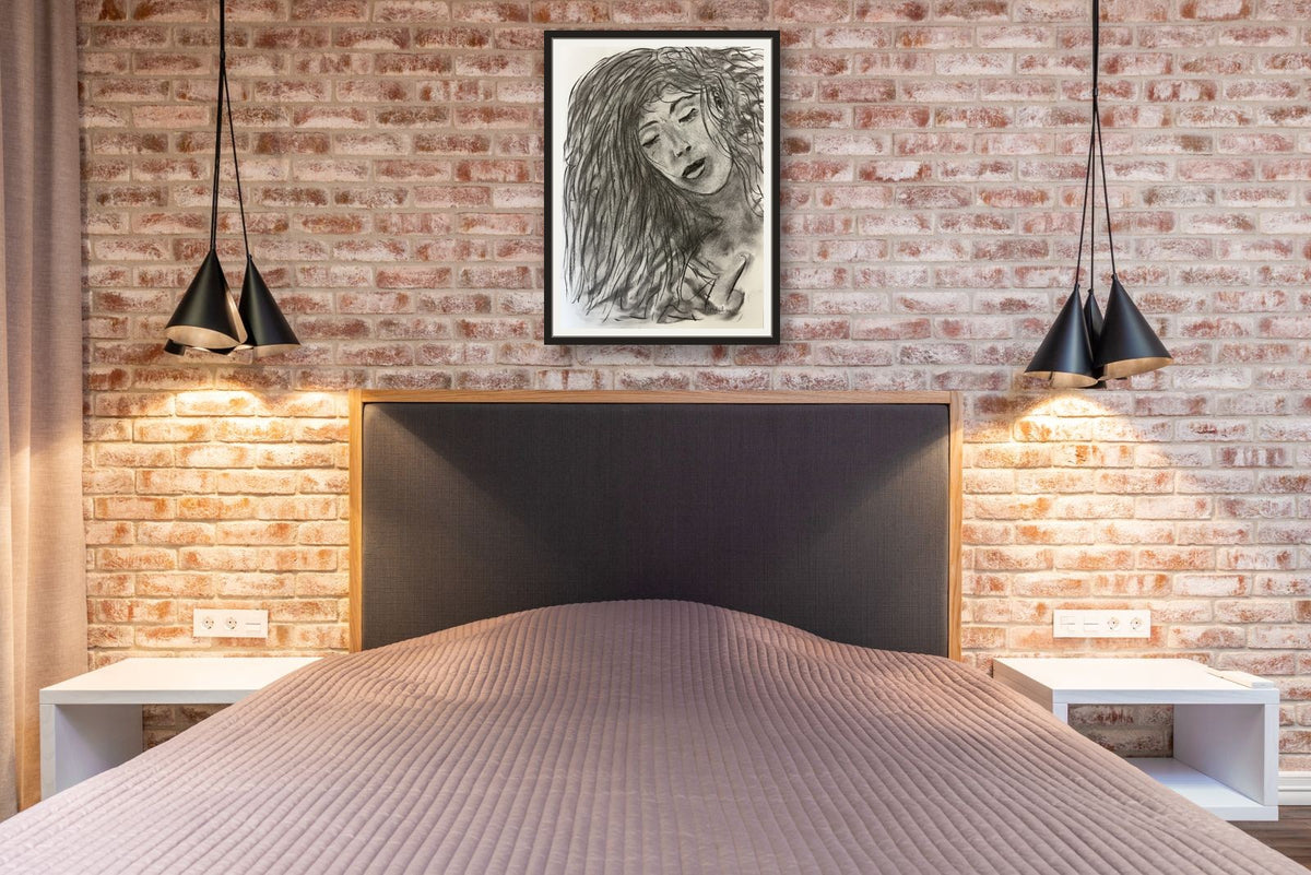 Lucid Dream — preview in a brick-walled bedroom (room photo is a preview only)